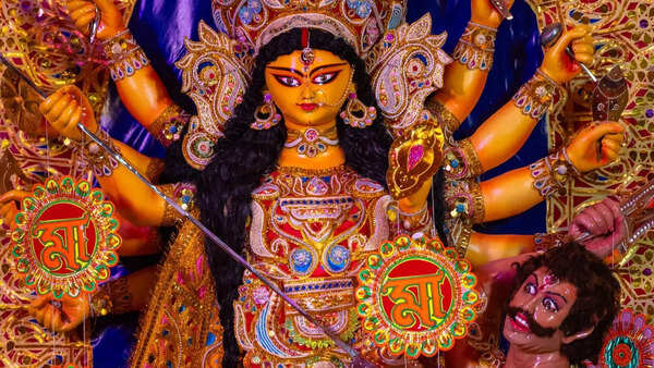 Devotee praying during Ashada Gupt Navratri
