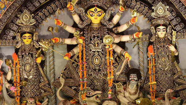 Goddess Durga idol during Navratri