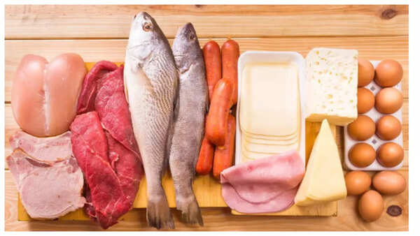 Selection of protein-rich foods